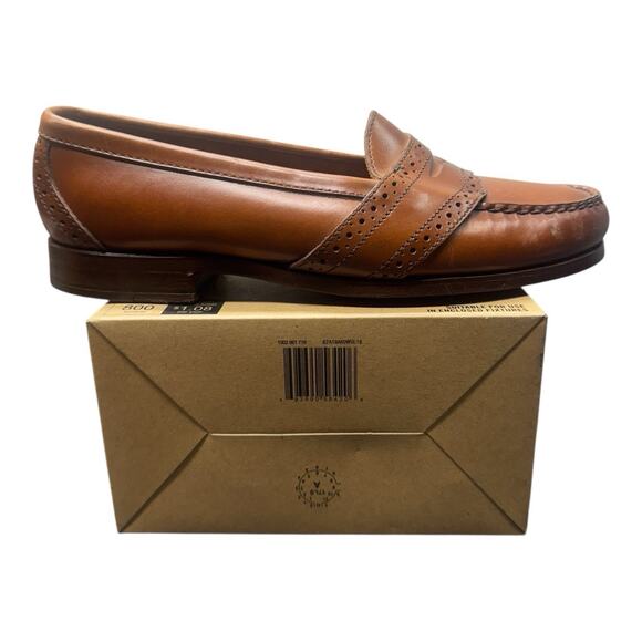 Vintage Polo Ralph Lauren Men's 7.5 E Alston Leather Penny Loafer Chestnut Brown - Picture 10 of 16